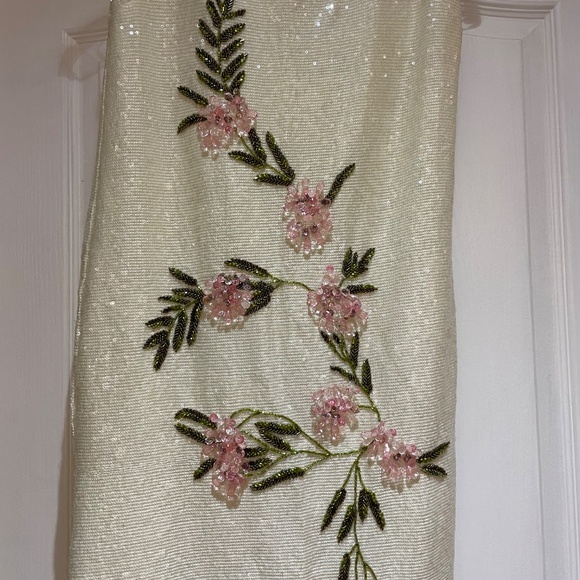 STAUD beaded Casey magnolia dress NWT - Picture 2 of 12